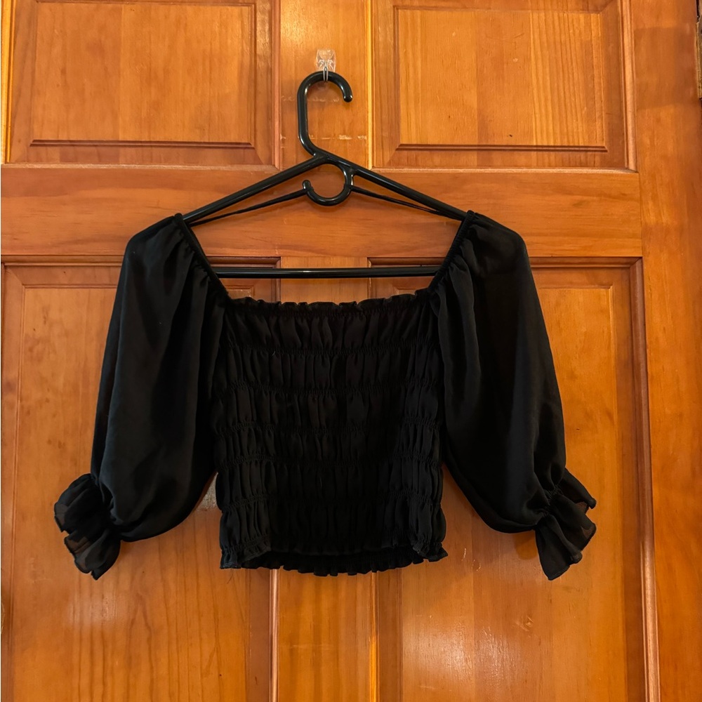 Garage Smock Black Top